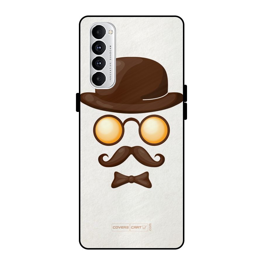 Retro Style Metal Back Case for Oppo Reno4 Pro