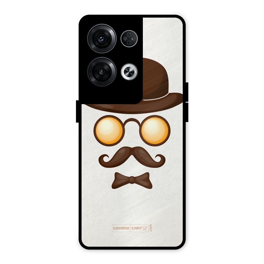 Retro Style Metal Back Case for Oppo Reno8 Pro 5G