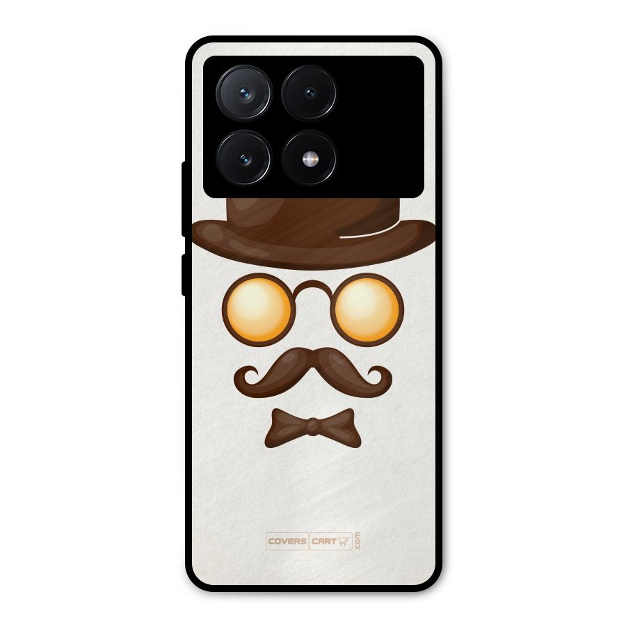 Retro Style Metal Back Case for Poco X6 Pro