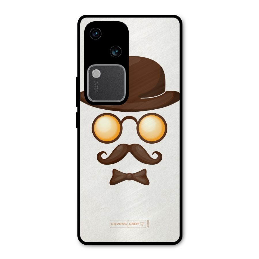 Retro Style Metal Back Case for Vivo V30 Pro