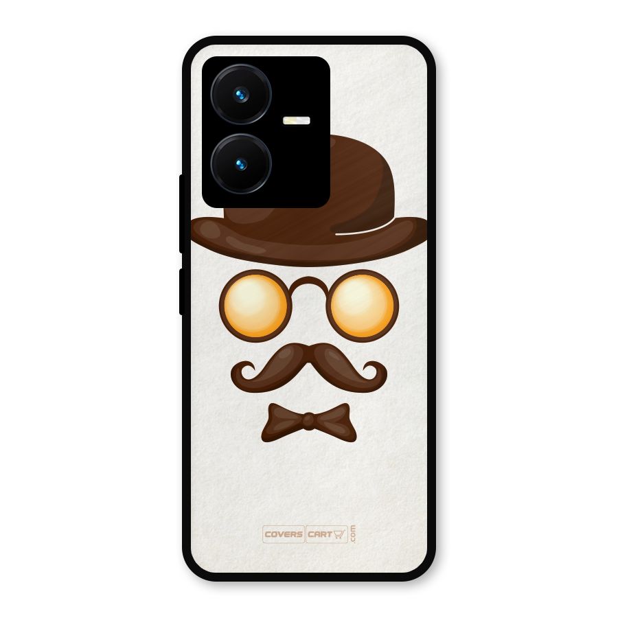 Retro Style Metal Back Case for Vivo Y22s
