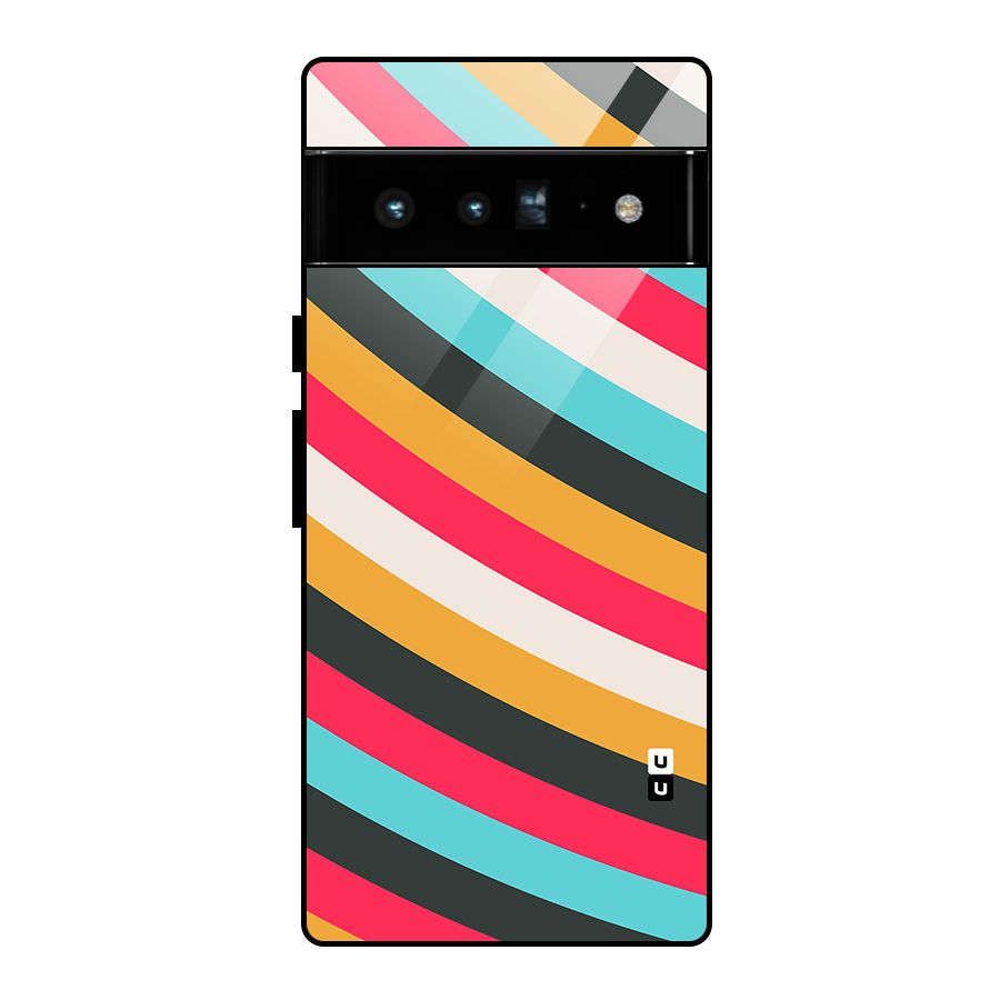 Retro Style Minimal Curves Glass Back Case for Google Pixel 6 Pro