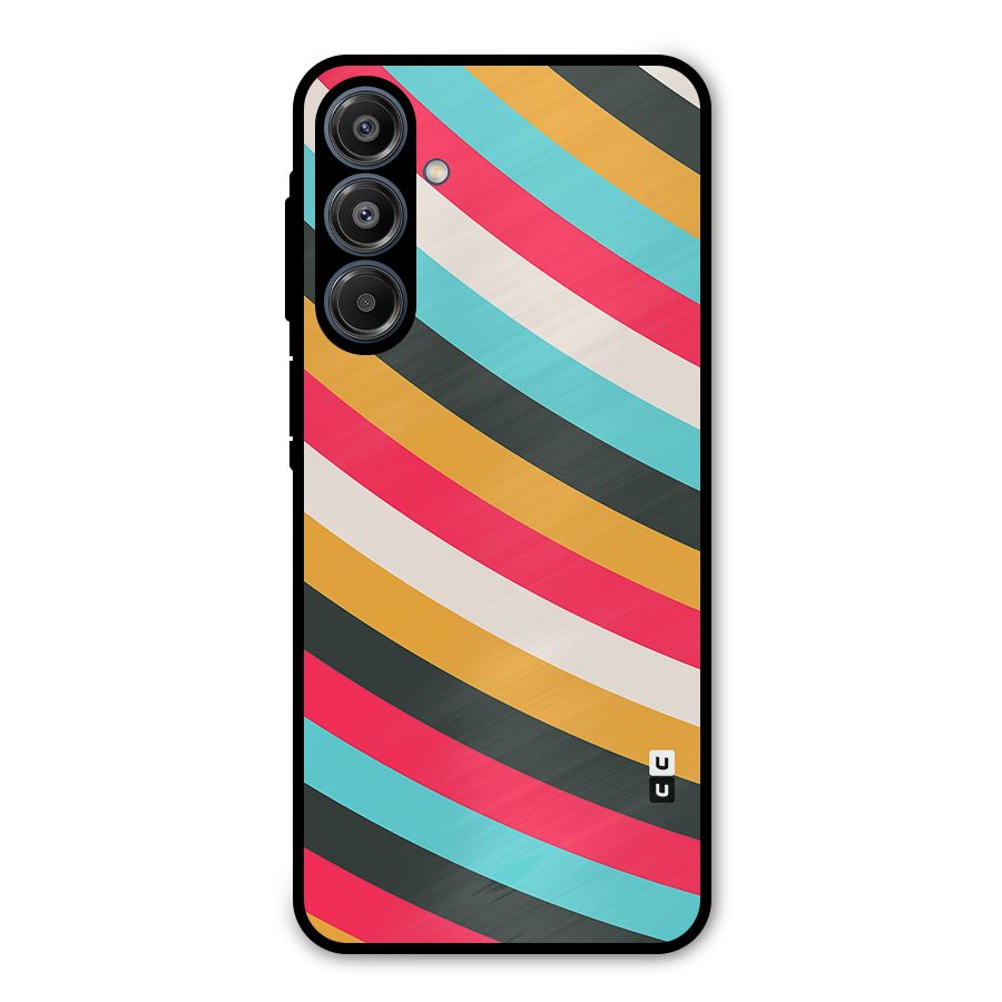 Retro Style Minimal Curves Metal Back Case for Galaxy A16 5G