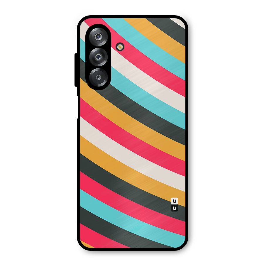 Retro Style Minimal Curves Metal Back Case for Galaxy A26