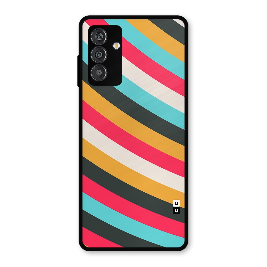 Retro Style Minimal Curves Metal Back Case for Galaxy F13