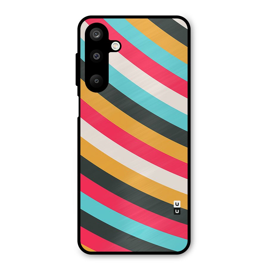 Retro Style Minimal Curves Metal Back Case for Galaxy M16