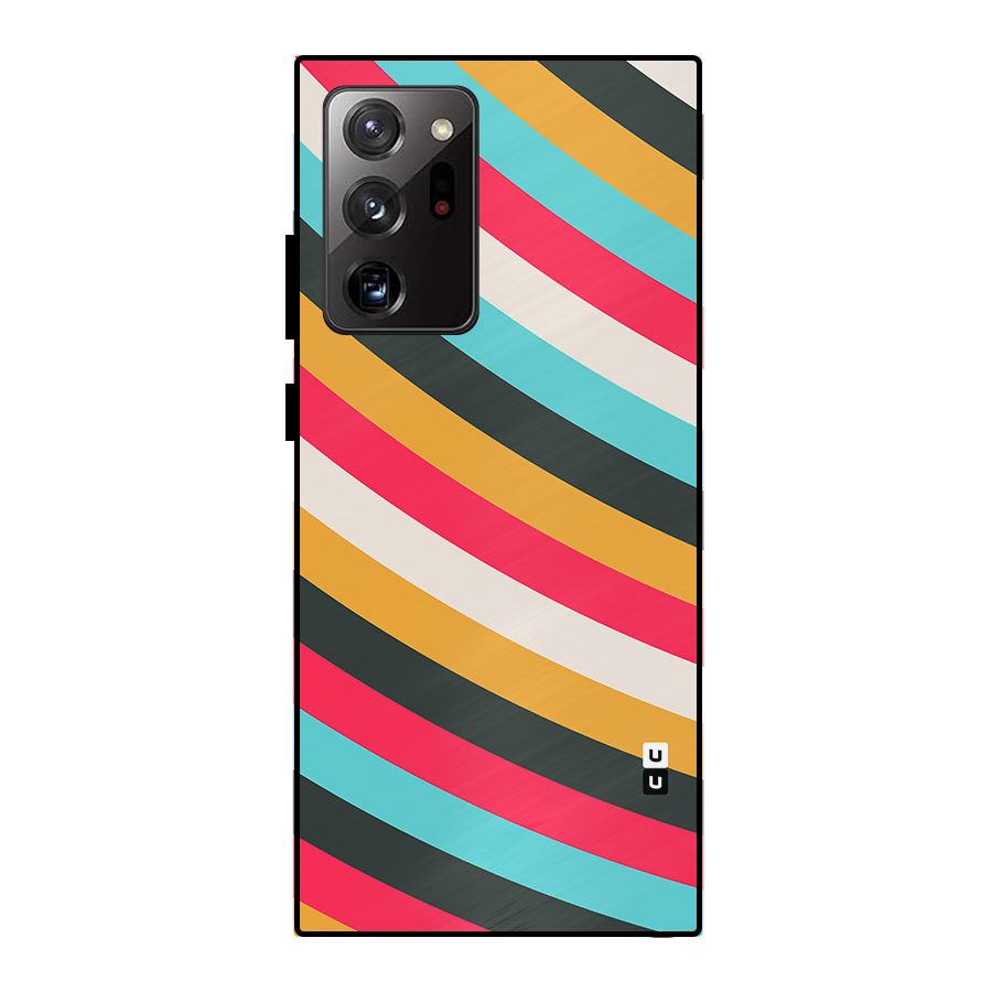 Retro Style Minimal Curves Metal Back Case for Galaxy Note 20 Ultra