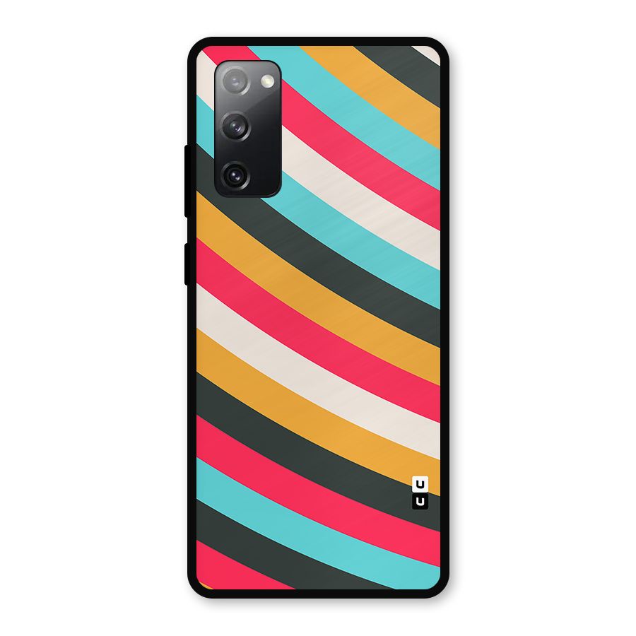Retro Style Minimal Curves Metal Back Case for Galaxy S20 FE