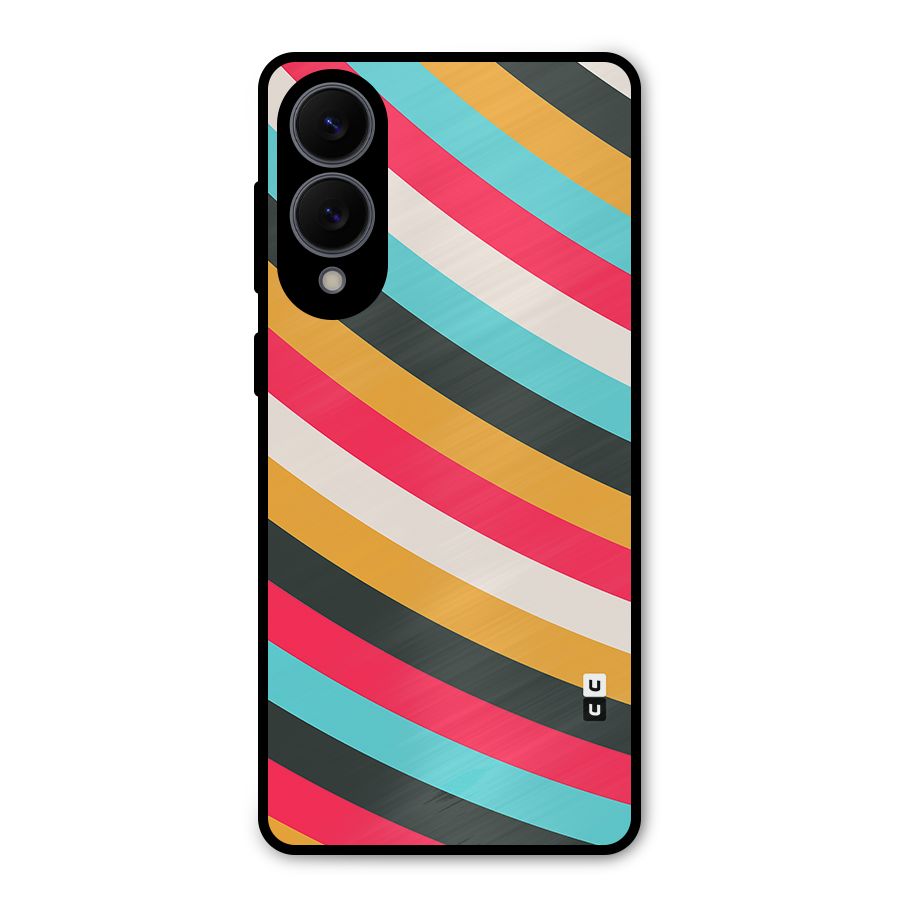 Retro Style Minimal Curves Metal Back Case for Galaxy S25 Edge