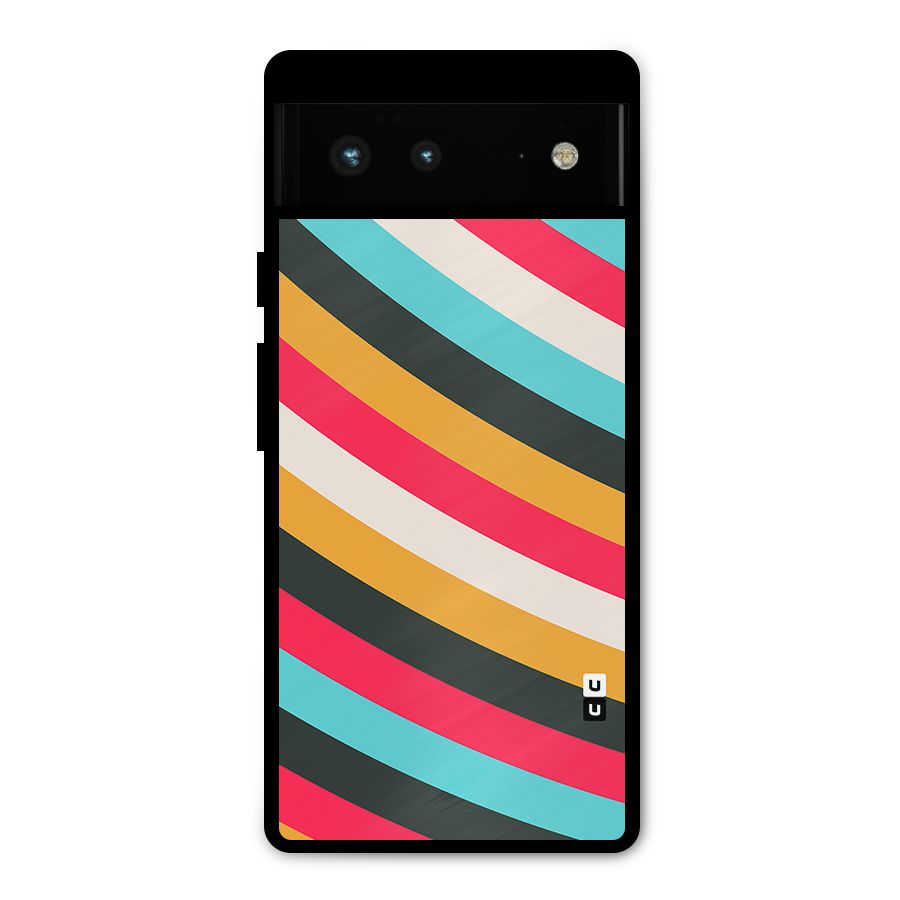 Retro Style Minimal Curves Metal Back Case for Google Pixel 6