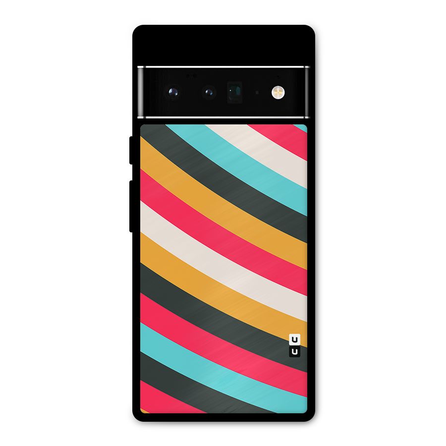 Retro Style Minimal Curves Metal Back Case for Google Pixel 6 Pro