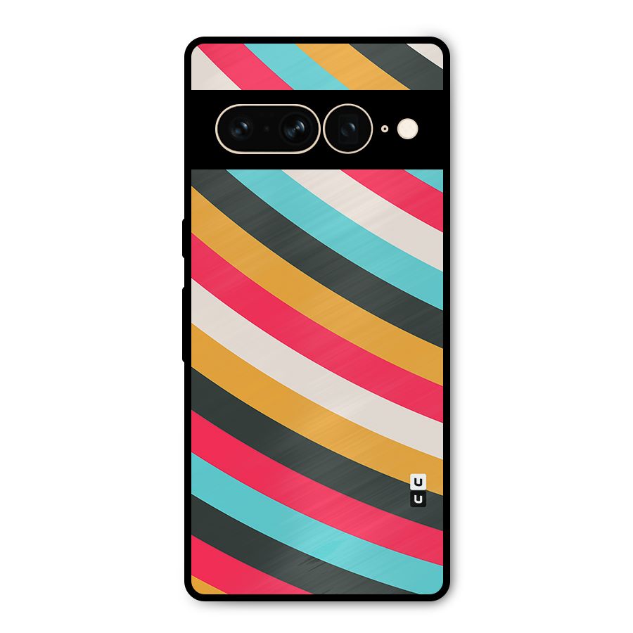 Retro Style Minimal Curves Metal Back Case for Google Pixel 7 Pro
