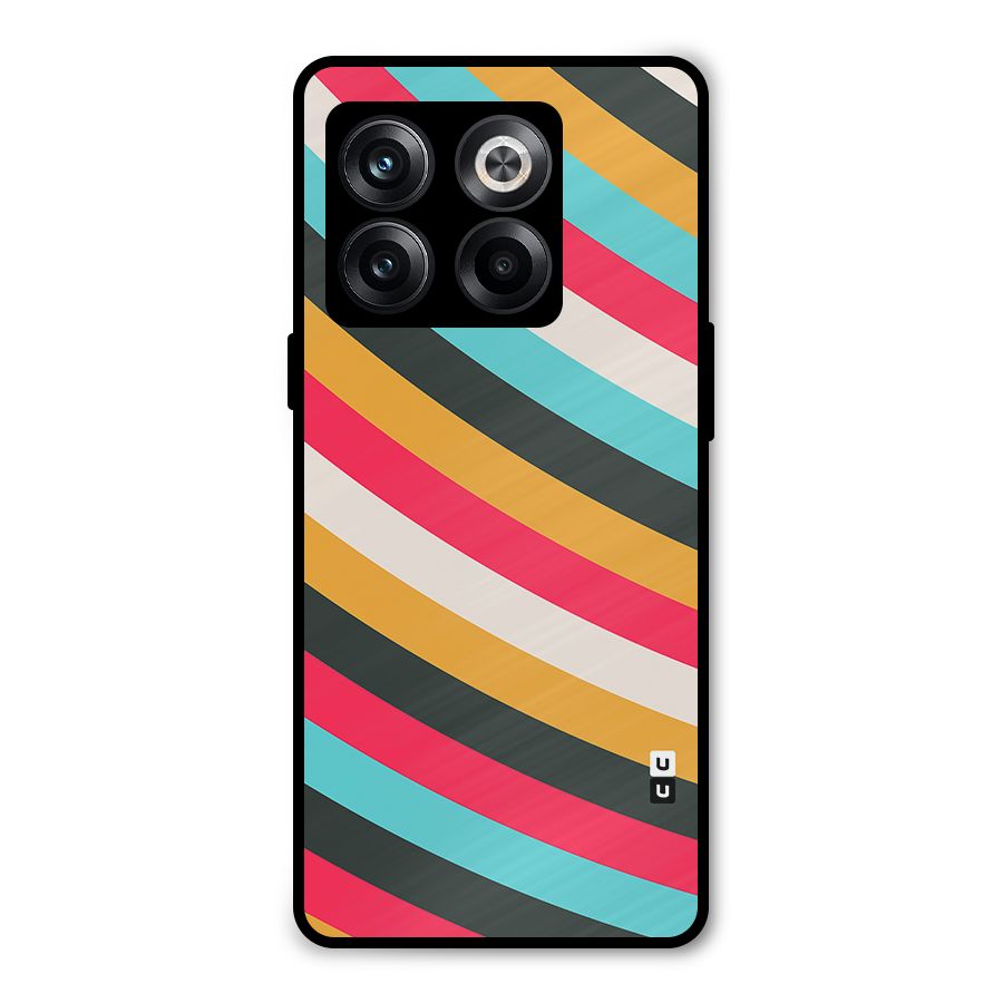 Retro Style Minimal Curves Metal Back Case for OnePlus 10T