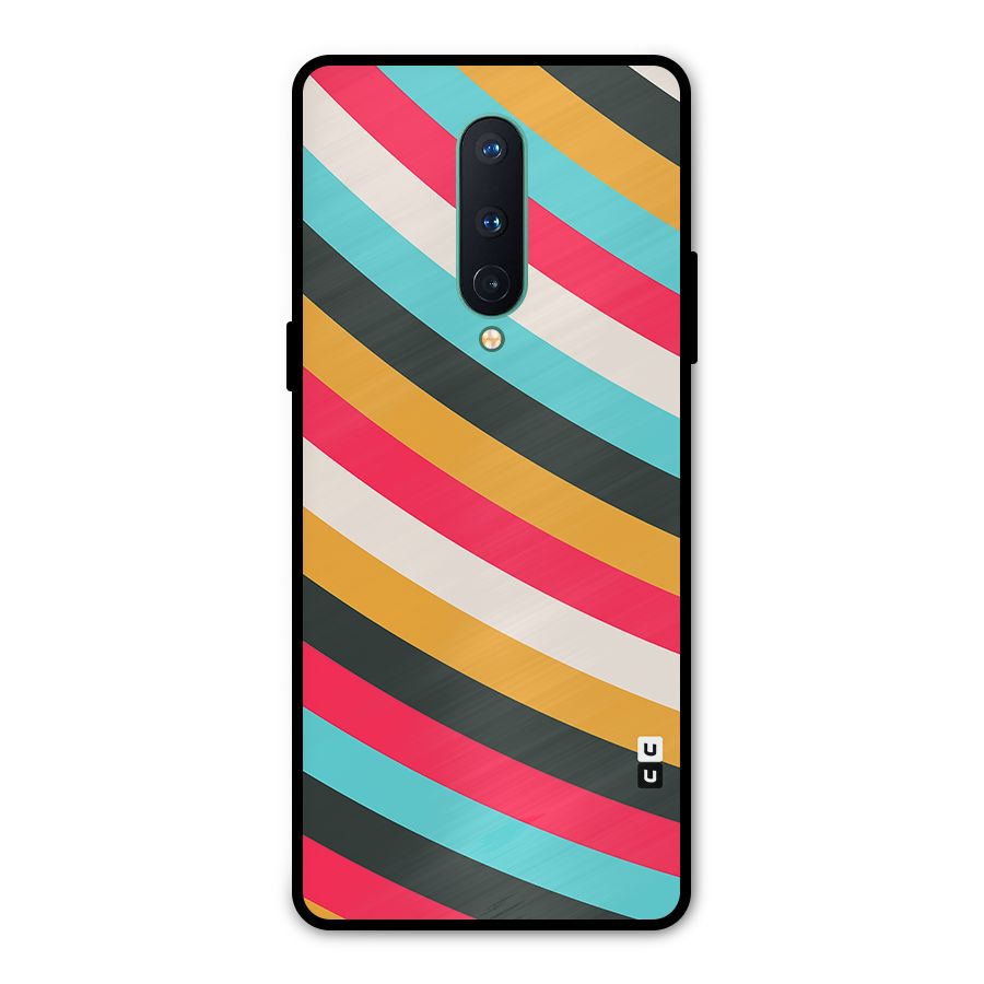 Retro Style Minimal Curves Metal Back Case for OnePlus 8