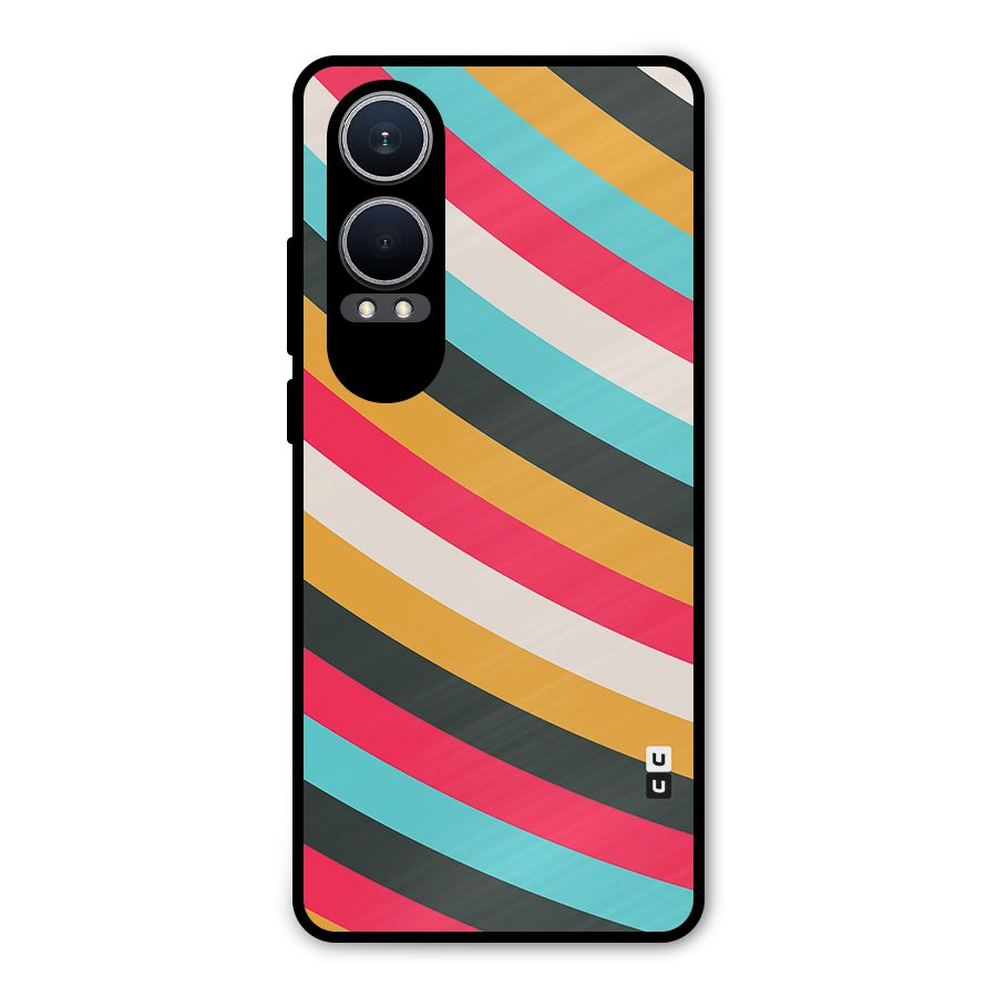 Retro Style Minimal Curves Metal Back Case for OnePlus Nord CE4 Lite