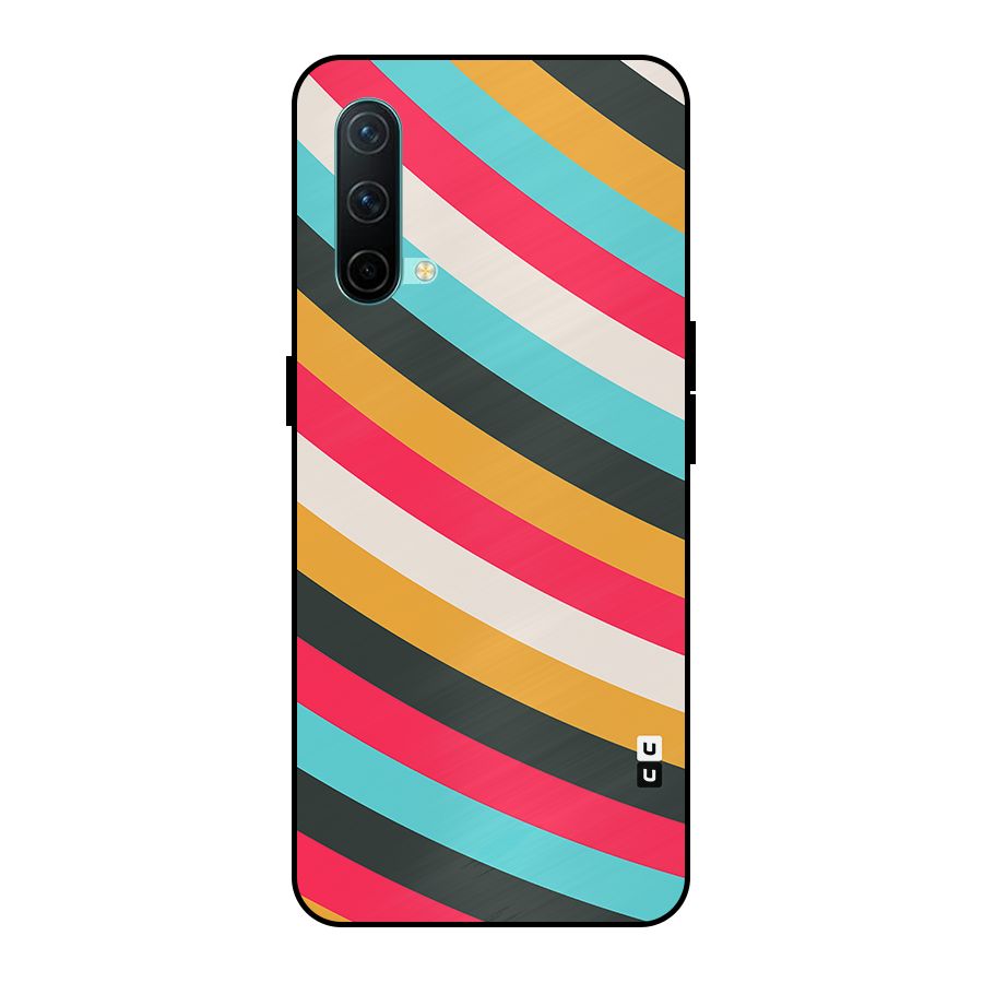 Retro Style Minimal Curves Metal Back Case for OnePlus Nord CE 5G