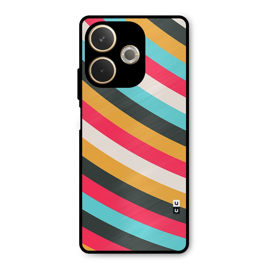Retro Style Minimal Curves Metal Back Case for Oppo A5 Pro