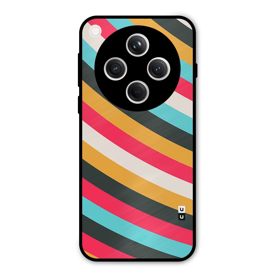 Retro Style Minimal Curves Metal Back Case for Oppo Find X8