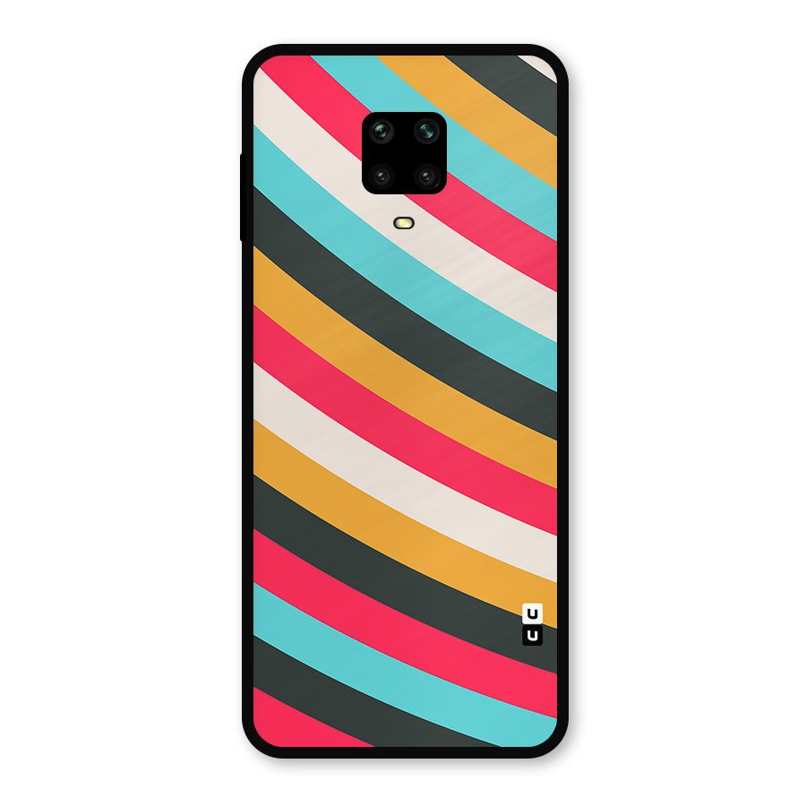 Retro Style Minimal Curves Metal Back Case for Poco M2