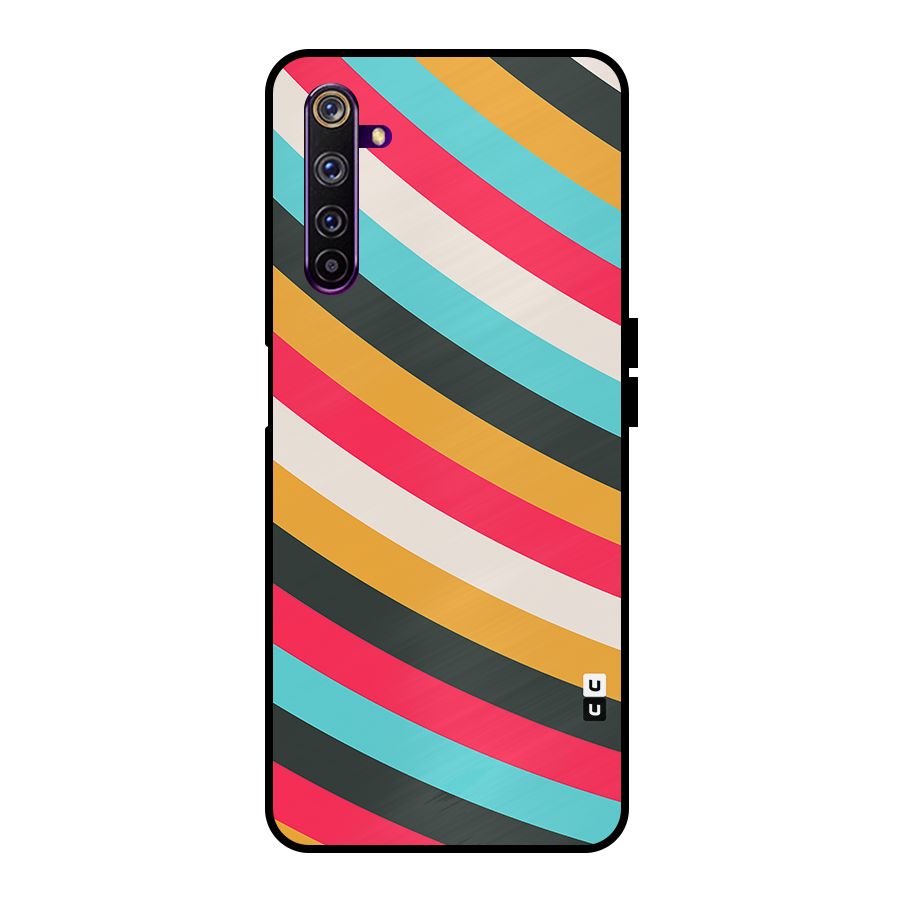 Retro Style Minimal Curves Metal Back Case for Realme 6 Pro