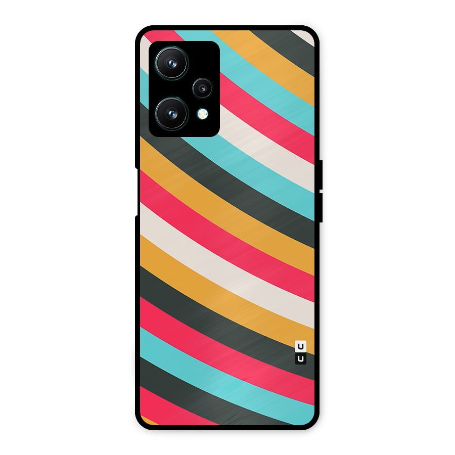 Retro Style Minimal Curves Metal Back Case for Realme 9 Pro 5G