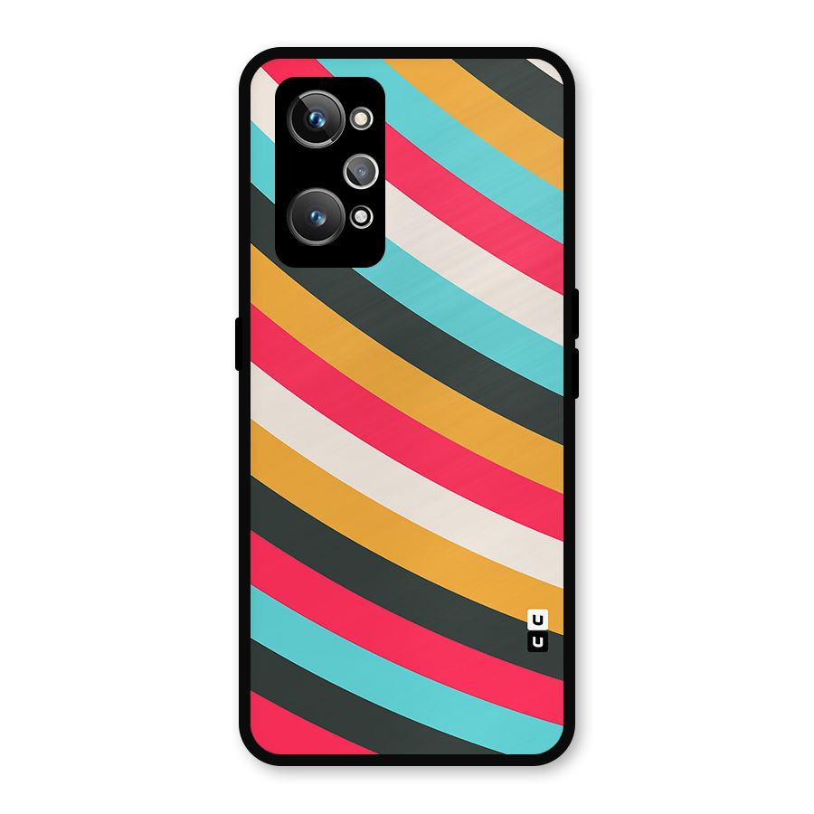 Retro Style Minimal Curves Metal Back Case for Realme GT Neo2