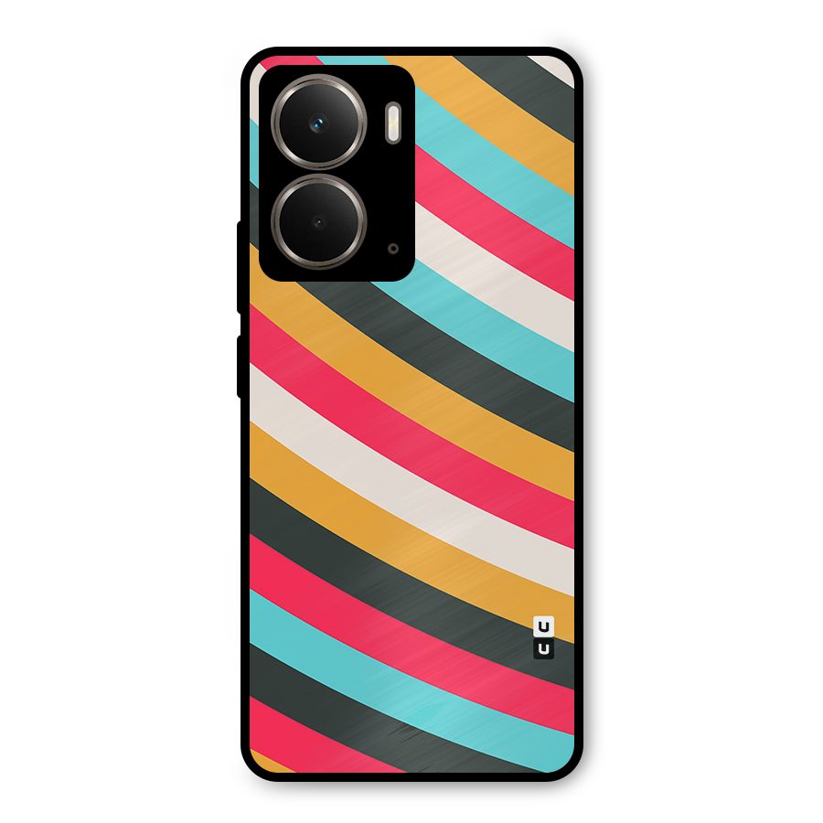 Retro Style Minimal Curves Metal Back Case for Realme P3