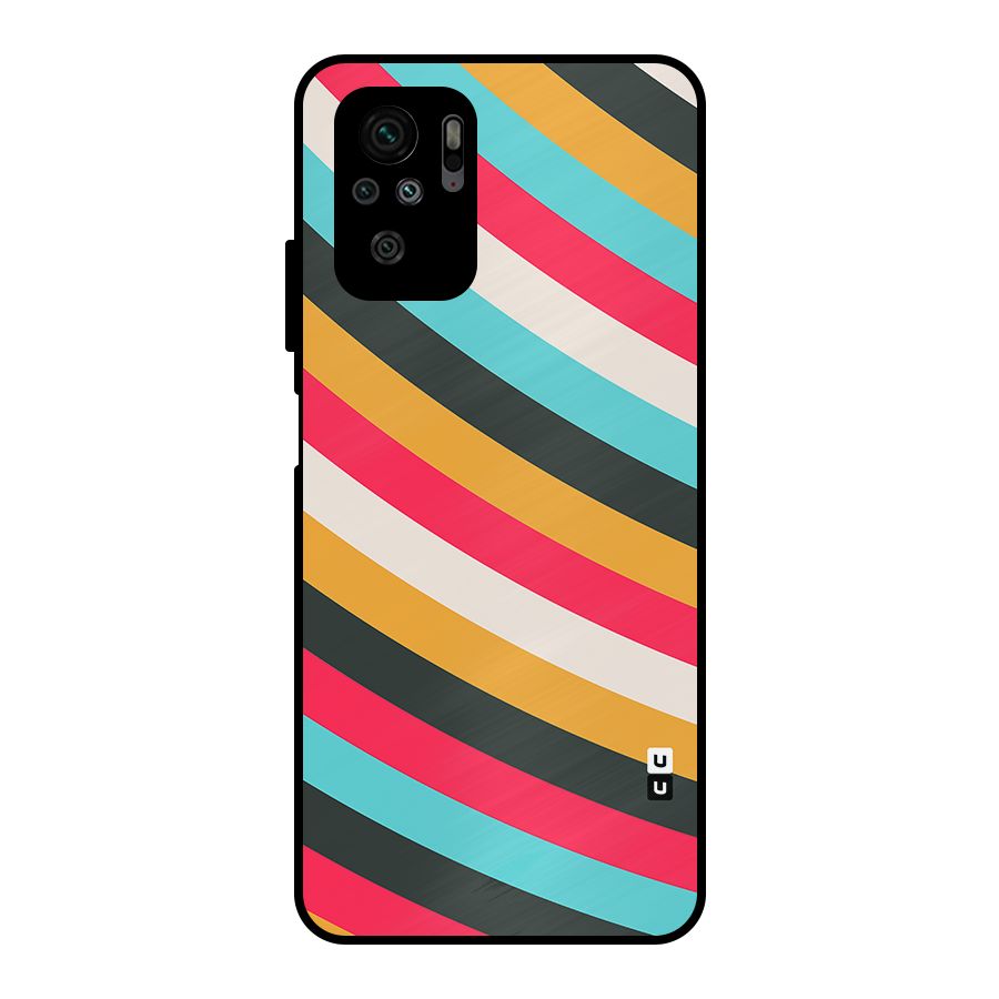 Retro Style Minimal Curves Metal Back Case for Redmi Note 10S