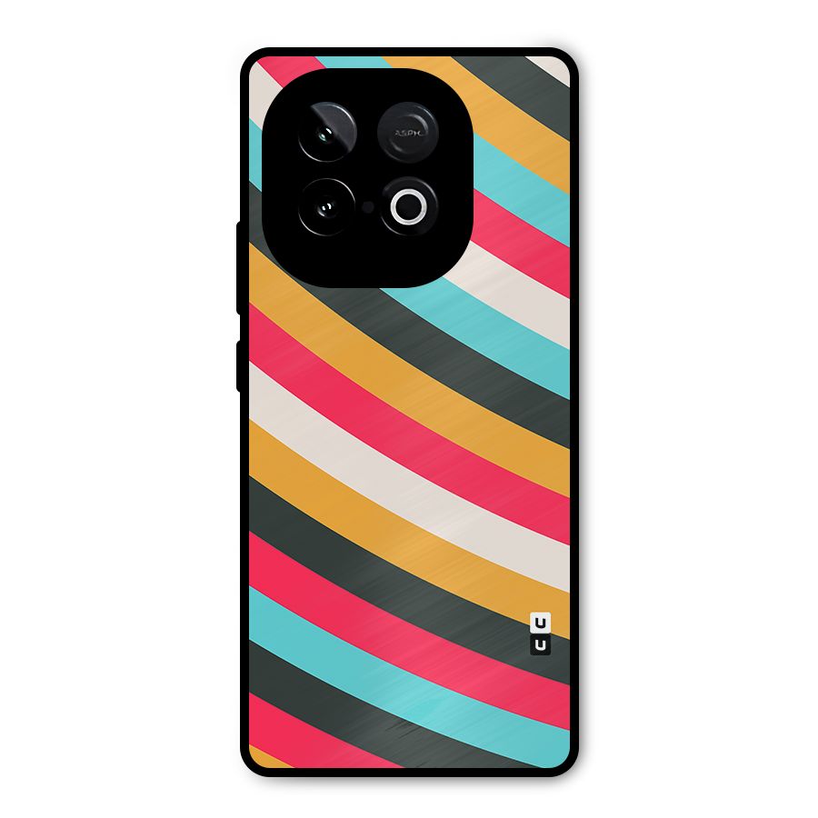 Retro Style Minimal Curves Metal Back Case for iQOO Neo 10