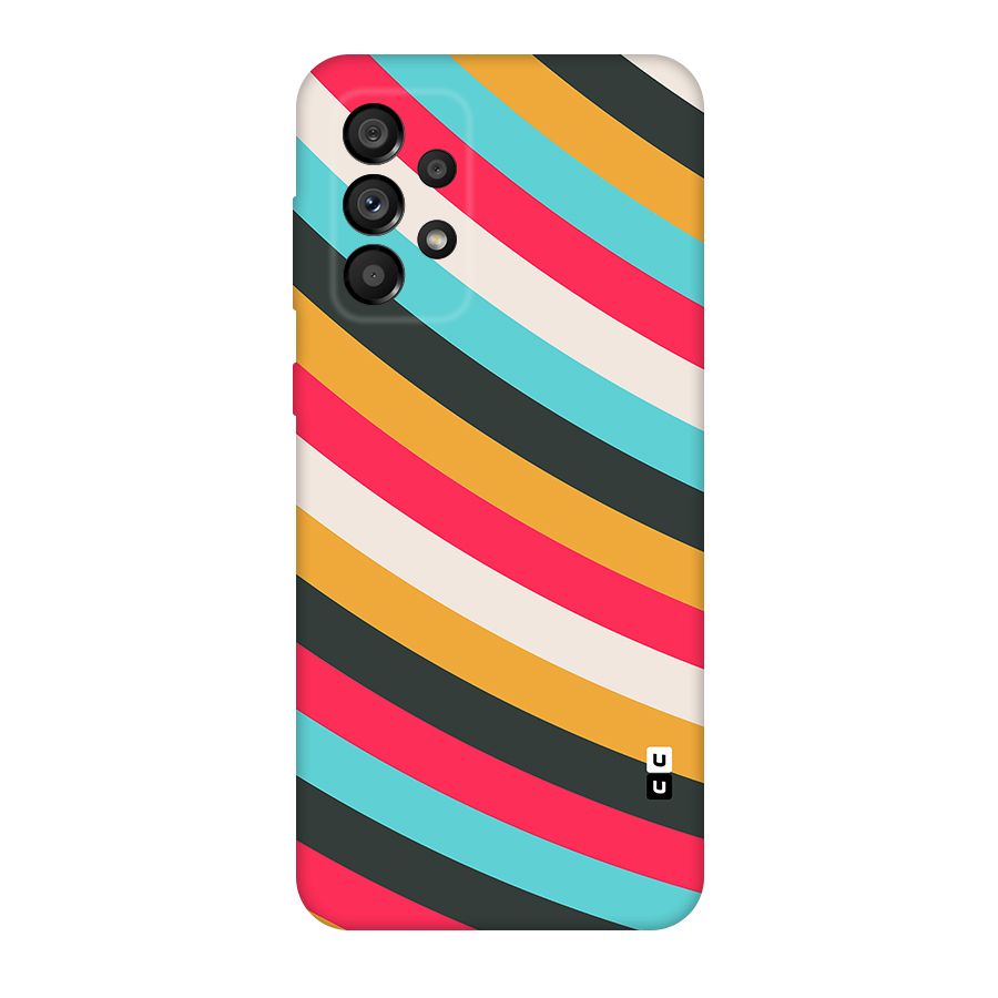 Retro Style Minimal Curves Original Polycarbonate Back Case for Galaxy A73 5G