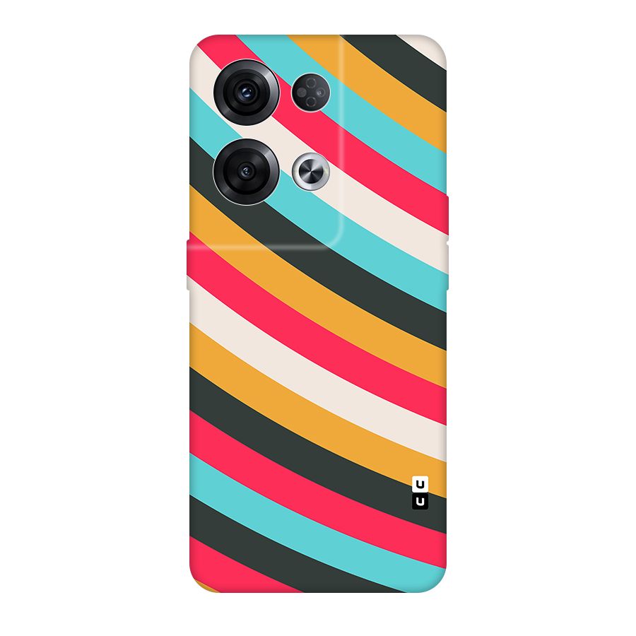 Retro Style Minimal Curves Original Polycarbonate Back Case for Oppo Reno8 Pro 5G