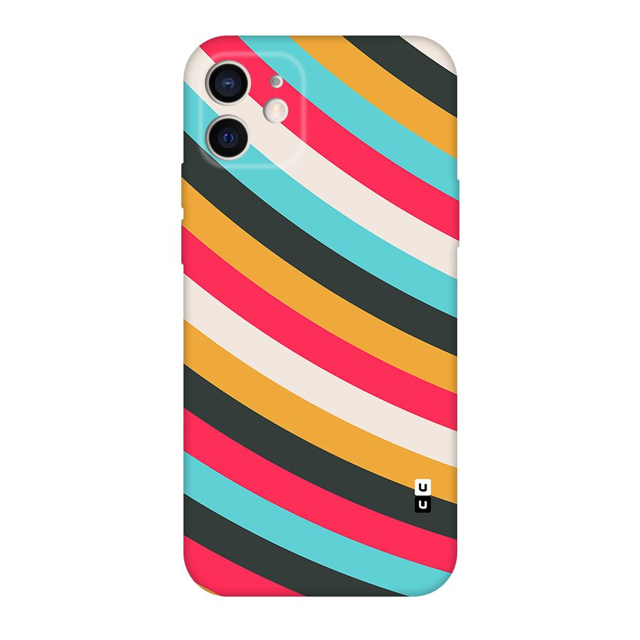 Retro Style Minimal Curves Original Polycarbonate Back Case for iPhone 12