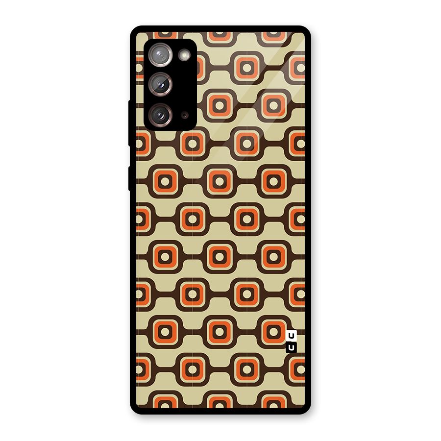 Retro Vintage Pattern Glass Back Case for Galaxy Note 20