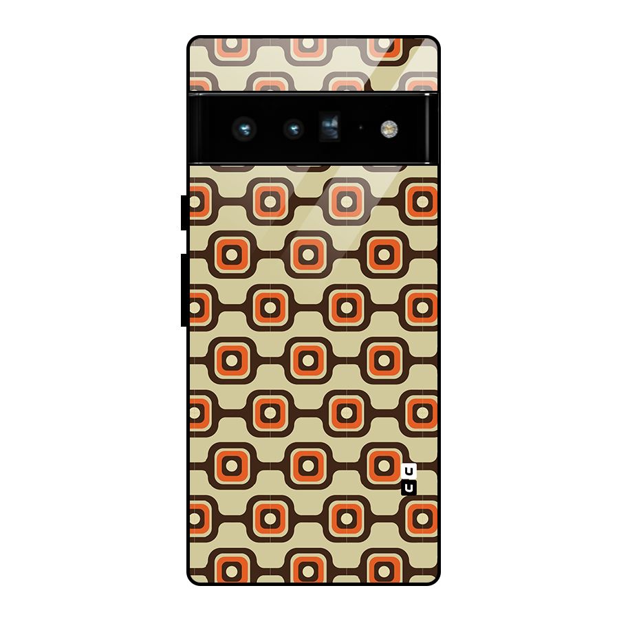Retro Vintage Pattern Glass Back Case for Google Pixel 6 Pro