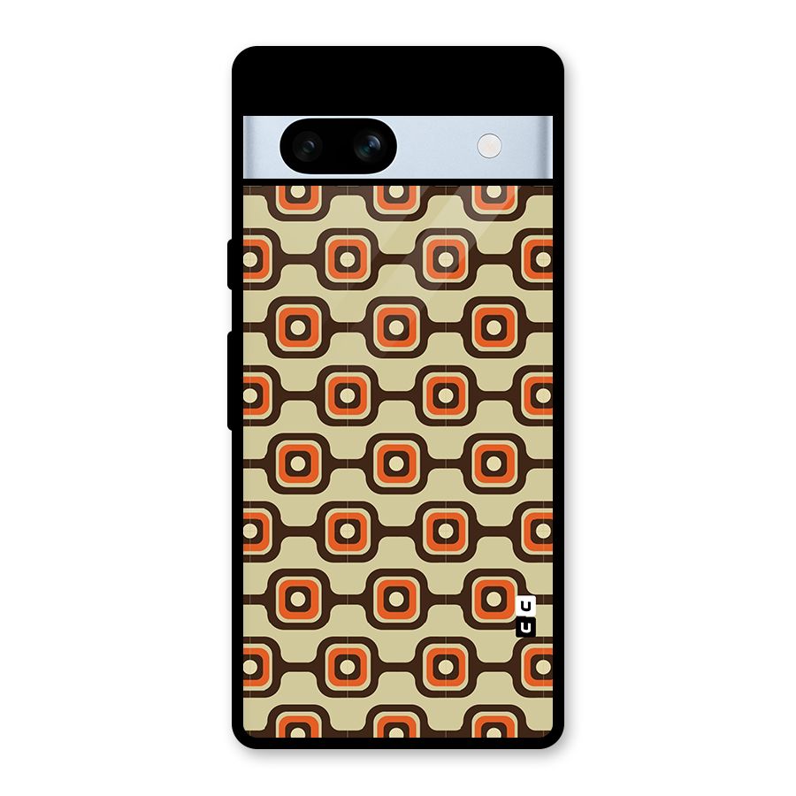 Retro Vintage Pattern Glass Back Case for Google Pixel 7a