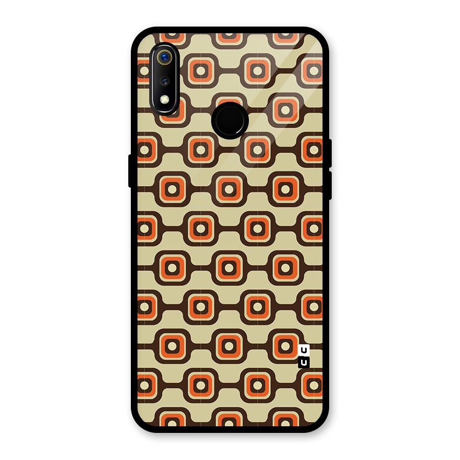 Retro Vintage Pattern Glass Back Case for Realme 3i