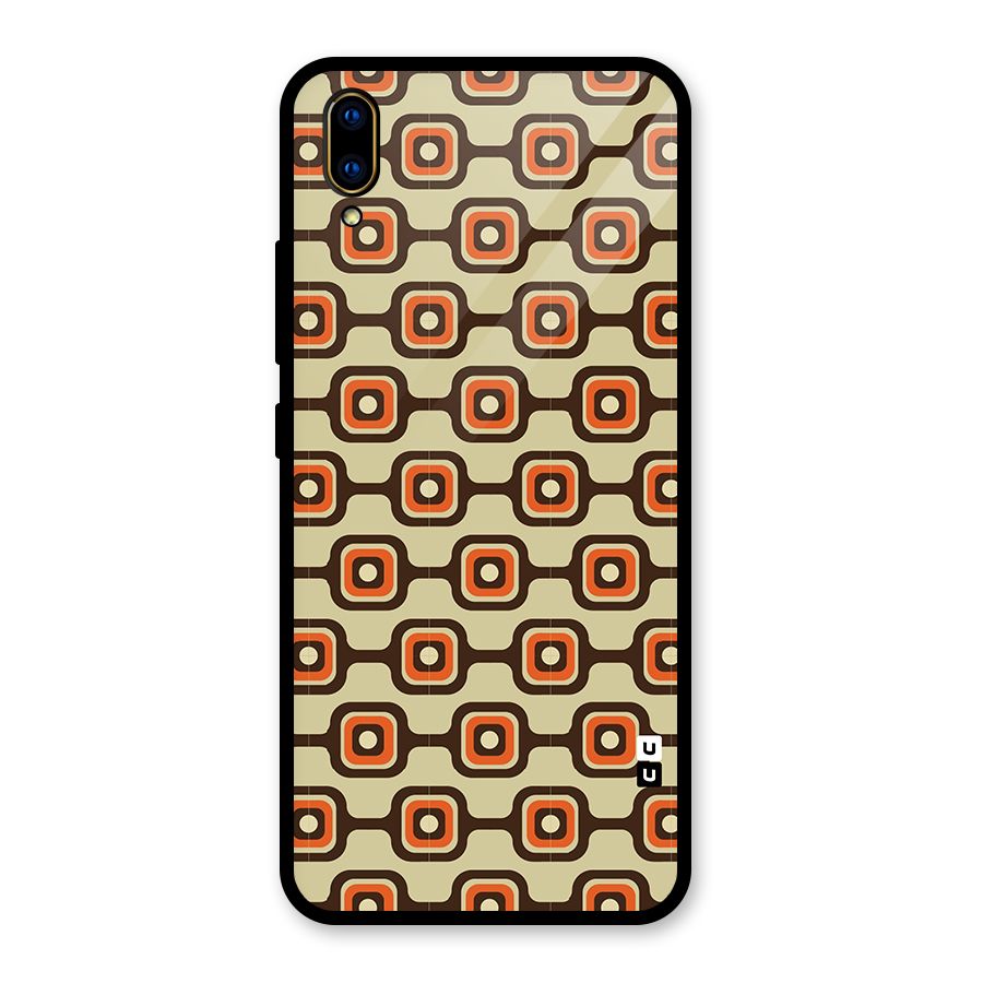 Retro Vintage Pattern Glass Back Case for Vivo V11 Pro