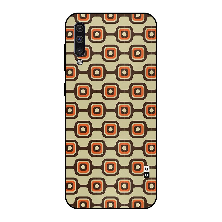 Retro Vintage Pattern Metal Back Case for Galaxy A50