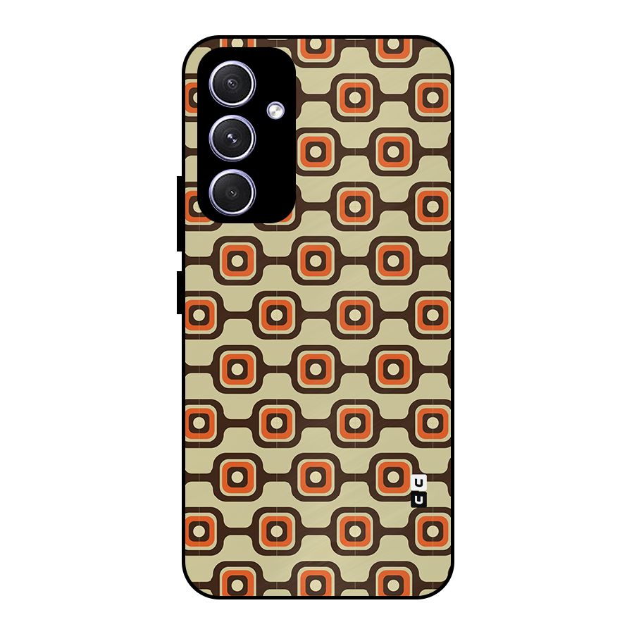 Retro Vintage Pattern Metal Back Case for Galaxy A54