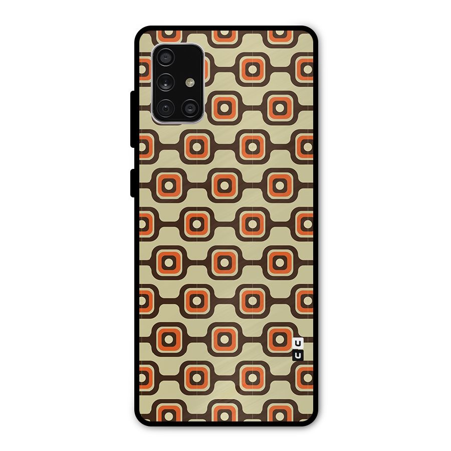 Retro Vintage Pattern Metal Back Case for Galaxy A71