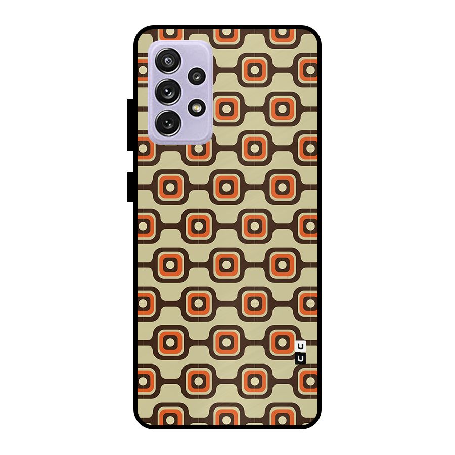 Retro Vintage Pattern Metal Back Case for Galaxy A72