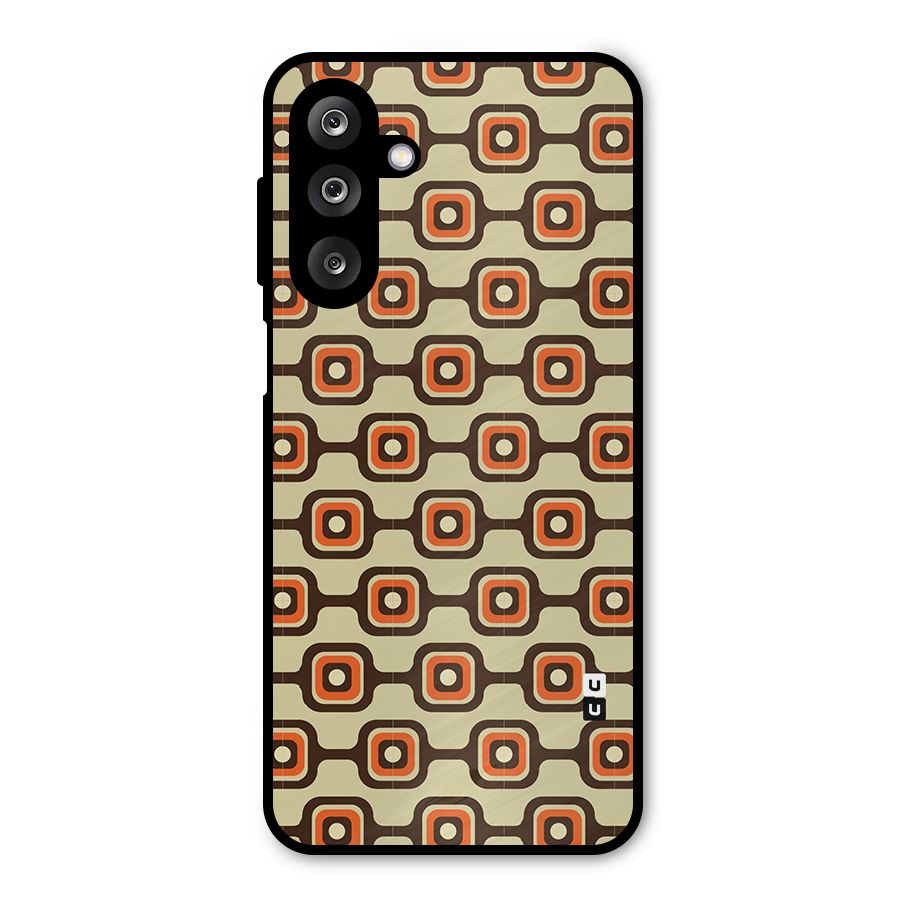 Retro Vintage Pattern Metal Back Case for Galaxy M36
