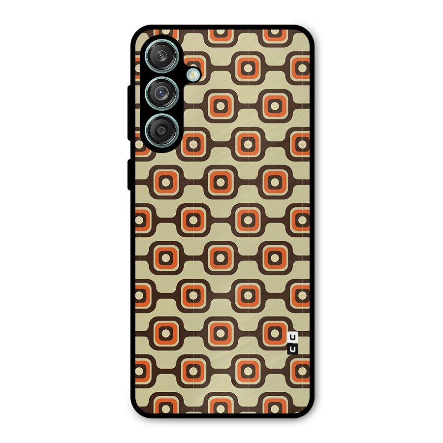 Retro Vintage Pattern Metal Back Case for Galaxy M55 5G