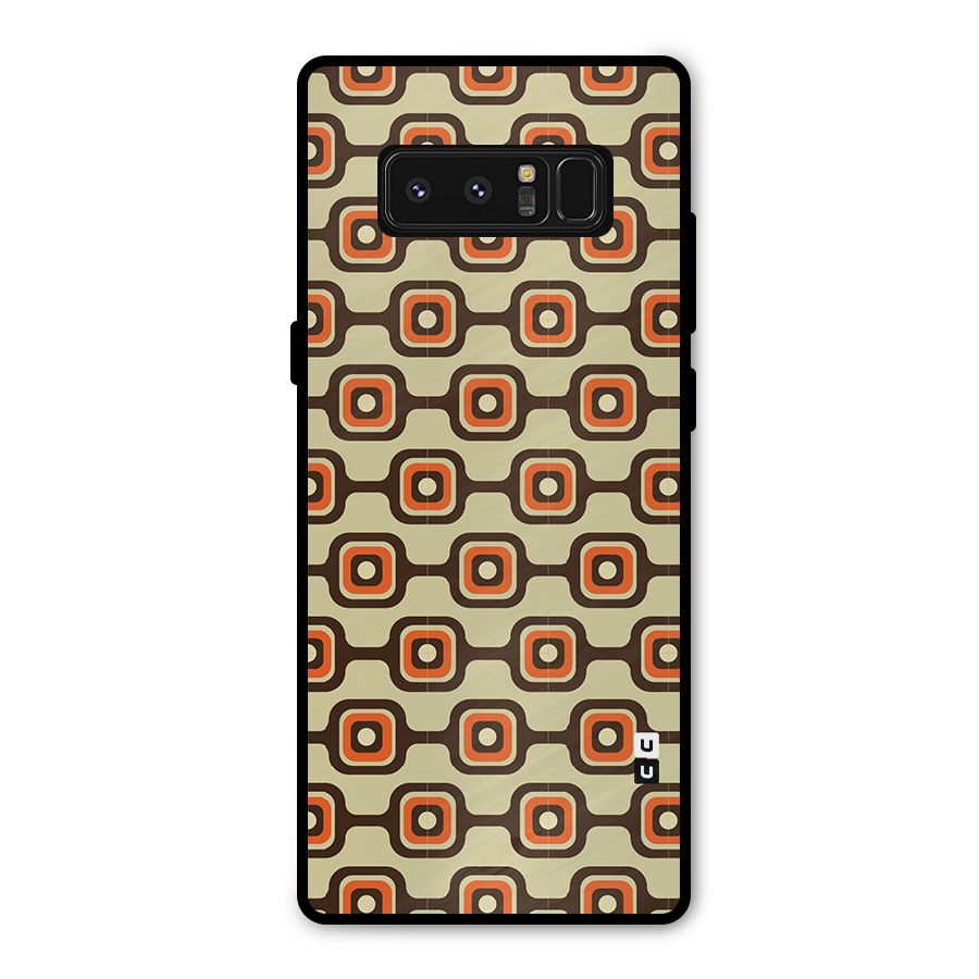 Retro Vintage Pattern Metal Back Case for Galaxy Note 8