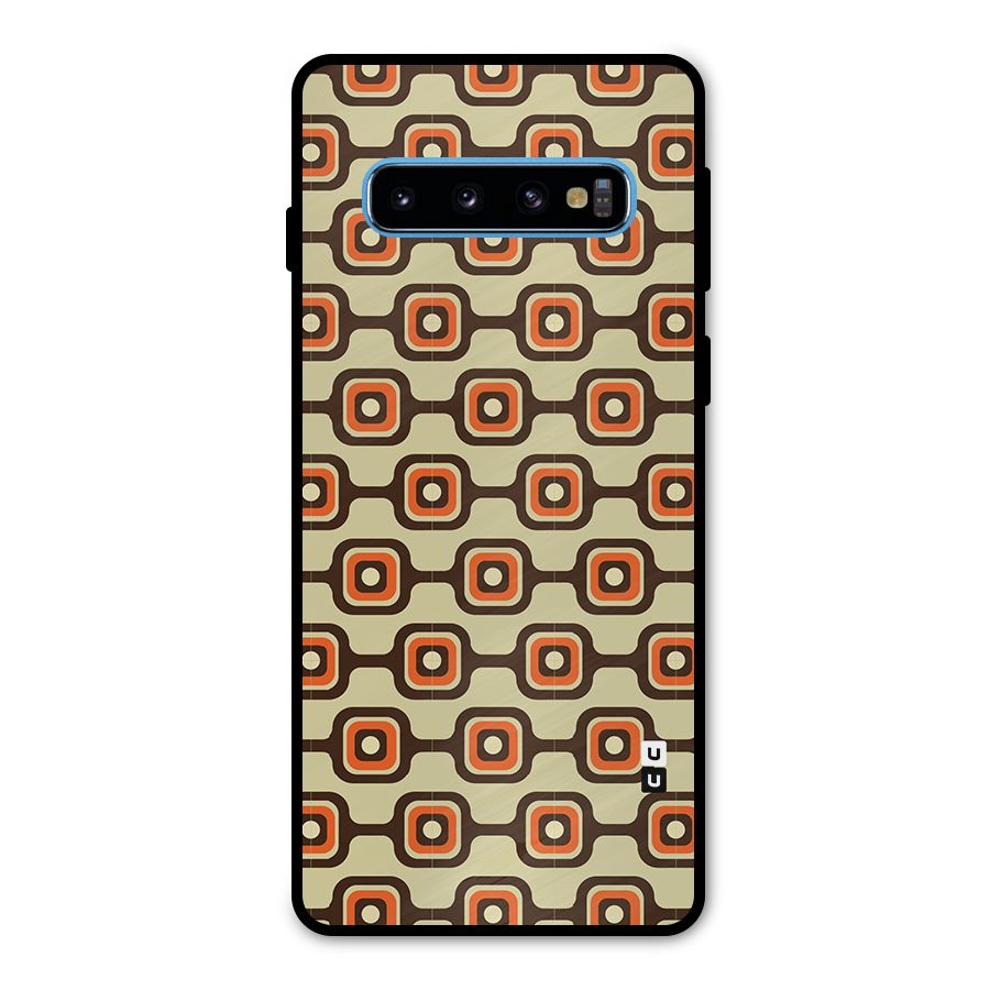 Retro Vintage Pattern Metal Back Case for Galaxy S10