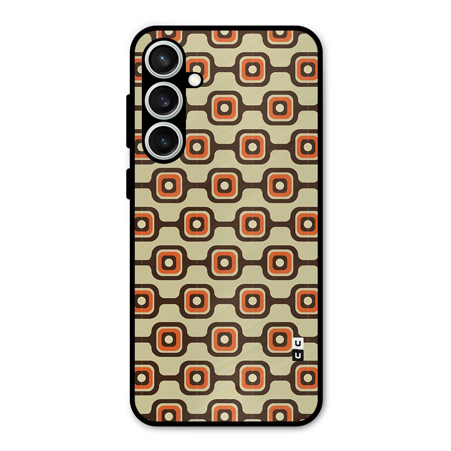 Retro Vintage Pattern Metal Back Case for Galaxy S23 FE