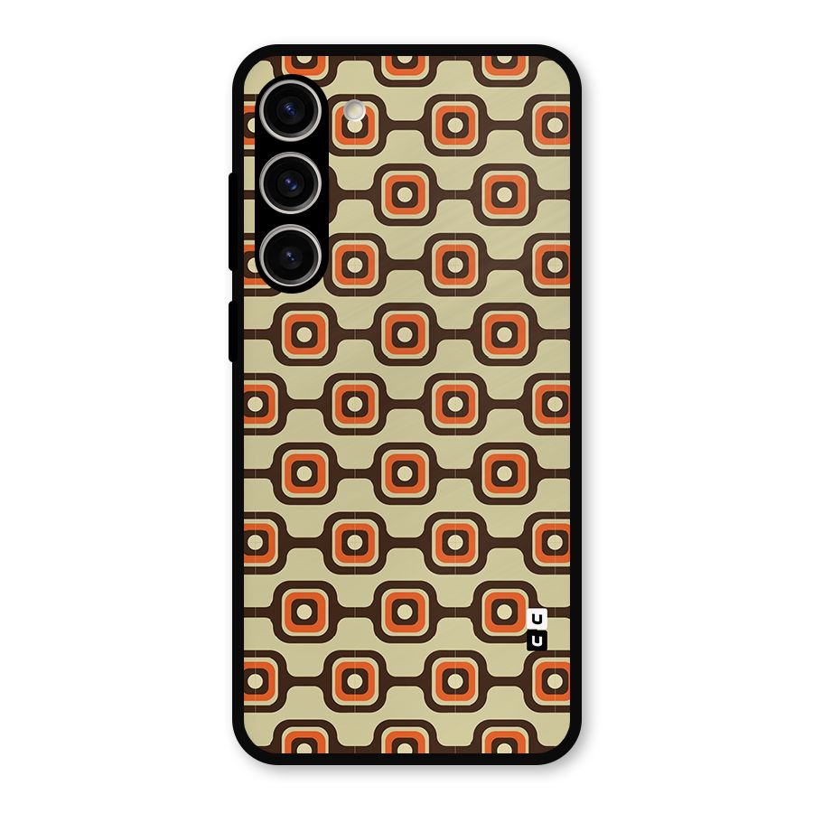 Retro Vintage Pattern Metal Back Case for Galaxy S23 Plus