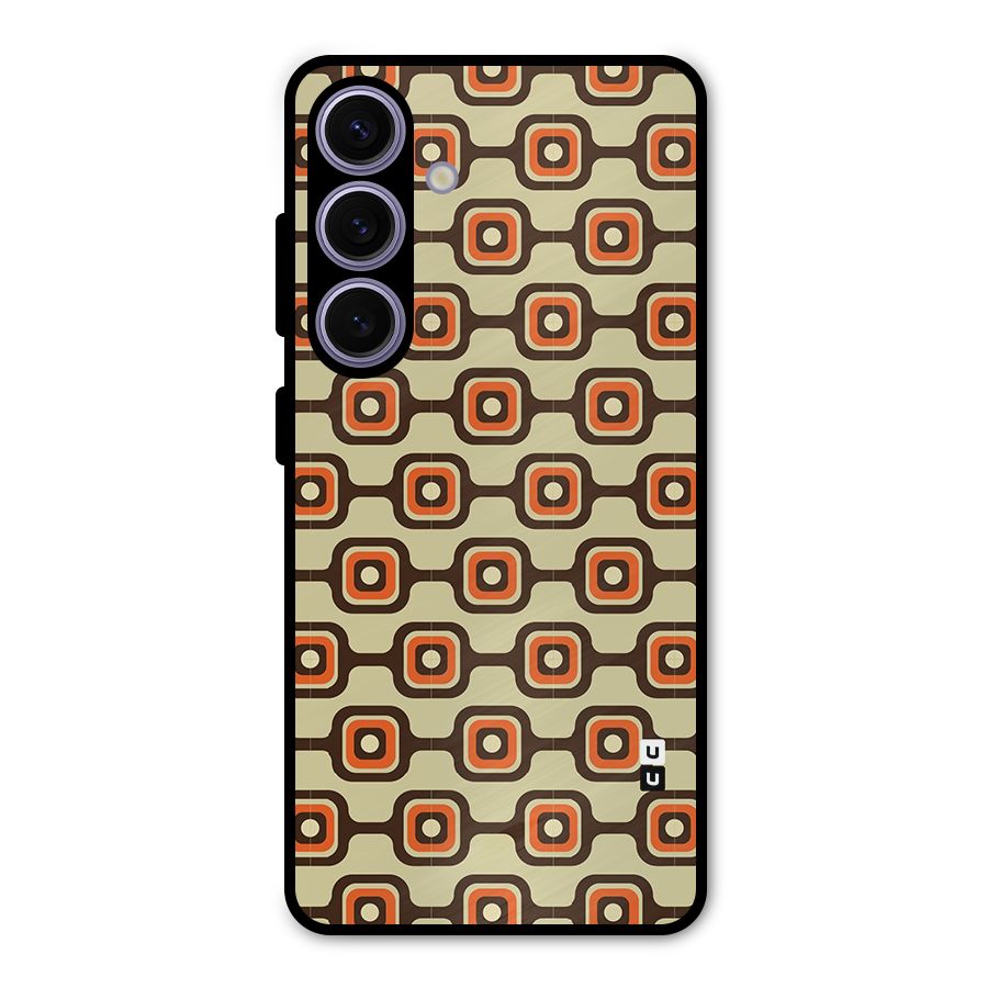 Retro Vintage Pattern Metal Back Case for Galaxy S24