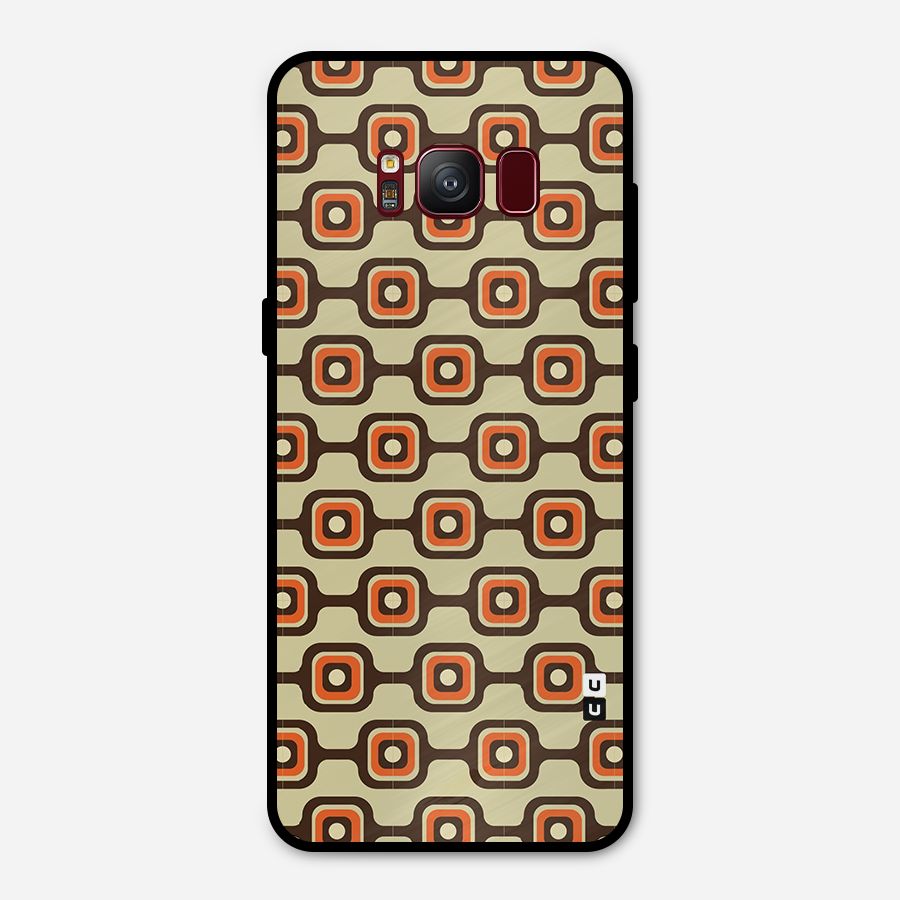 Retro Vintage Pattern Metal Back Case for Galaxy S8