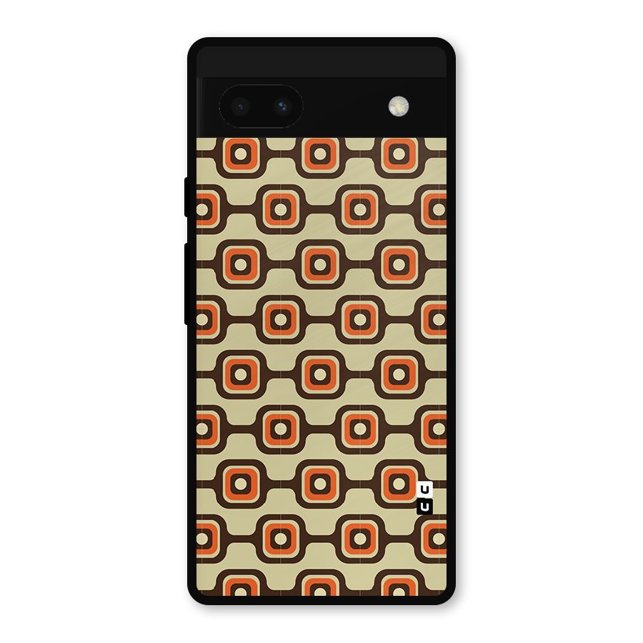 Retro Vintage Pattern Metal Back Case for Google Pixel 6a